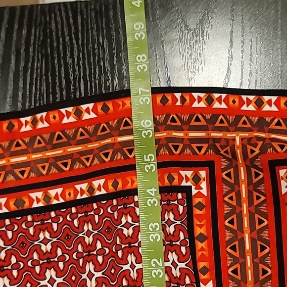 WHBM GEOMTRIC PRINT SATIN CHEMISE DRESS, SZ MEDIUM - Picture 14 of 15